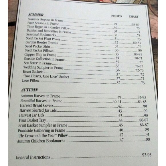 Cross Stitch Book by Leisure Arts Seasons Remembered Book 9 - Picture 4 of 4